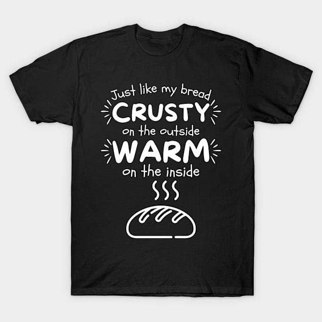 Crusty Baker: Funny Bread & Baking Humor T-Shirt by Orth